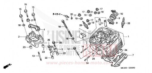 CULASSE DE CYLINDRE AVANT XL650V5 de 2005